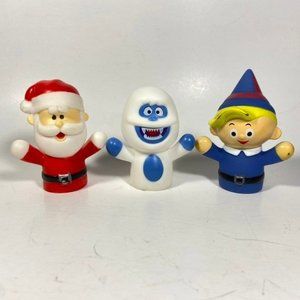 2.5" 2016 Rashti & Rashti Rudolph The Red-Nosed Reindeer Finger Puppets Lot Of 3